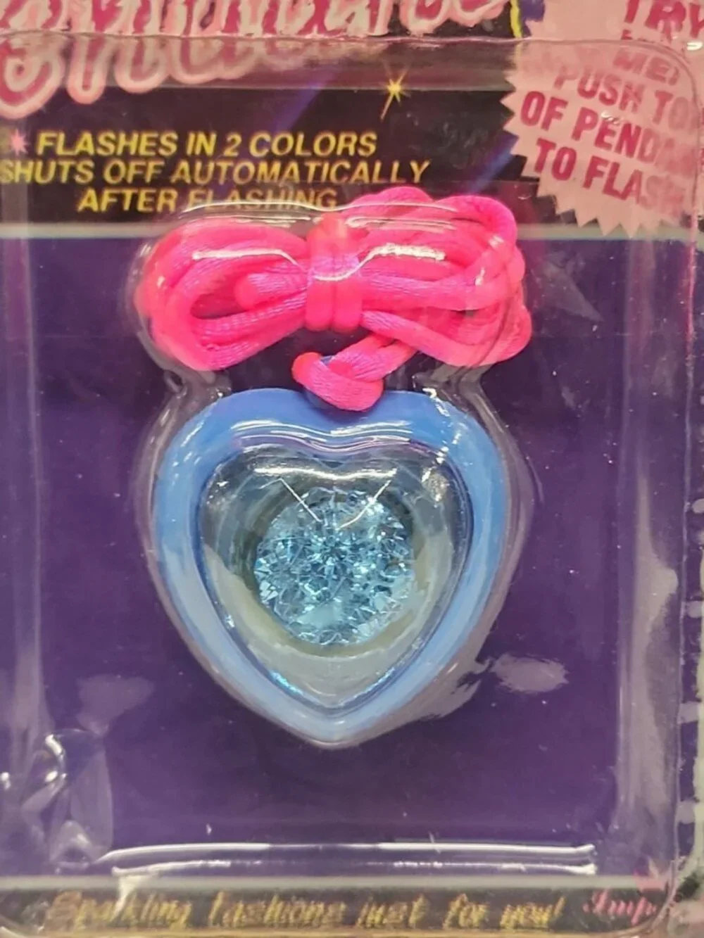 VTG 1992 Shimmers Petite Miss Flashing Diamond Pendant by Imperial Toys 2